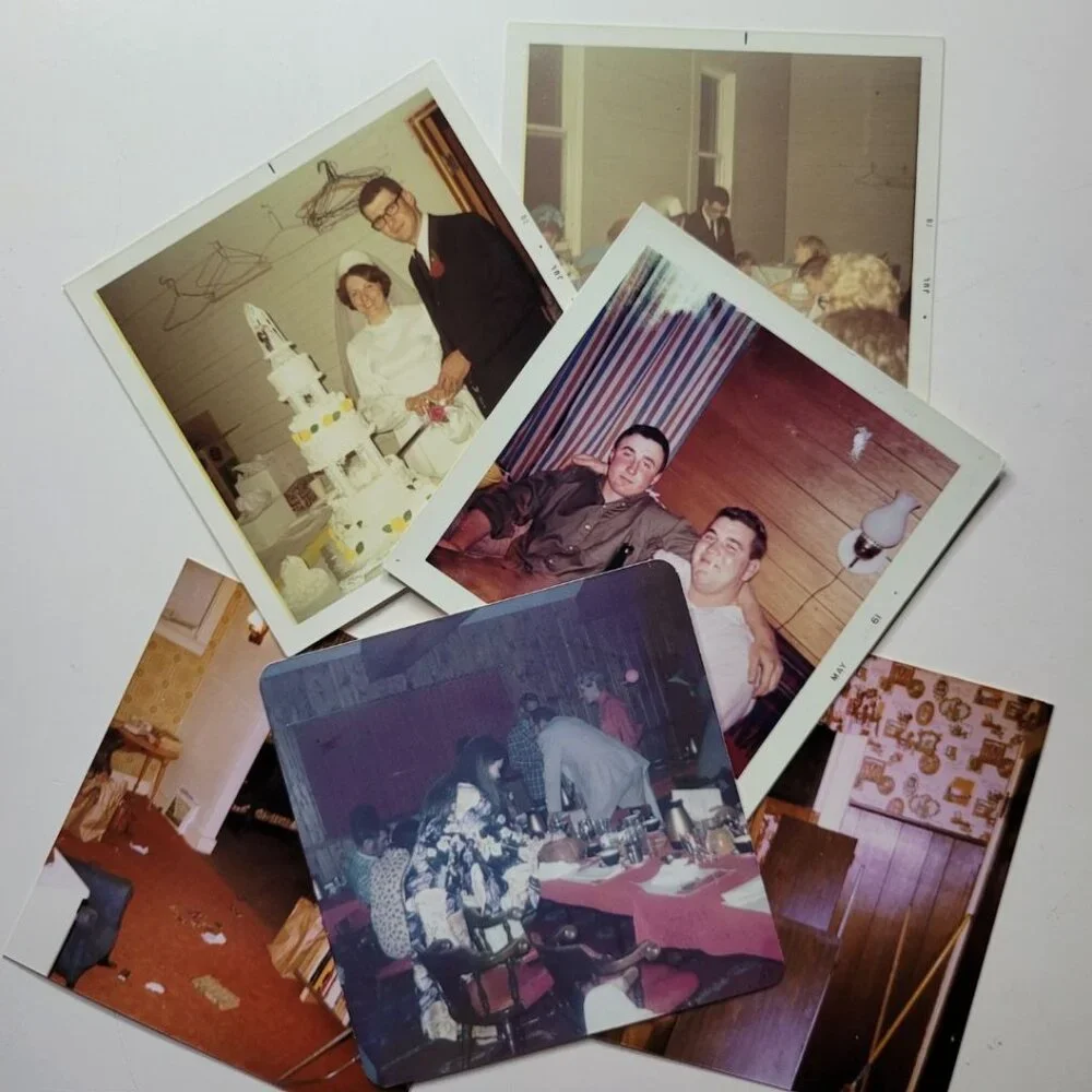 Lot of 6 Vintage Photographs Ephemera Wedding 1960s 1970s Color Pictures‎